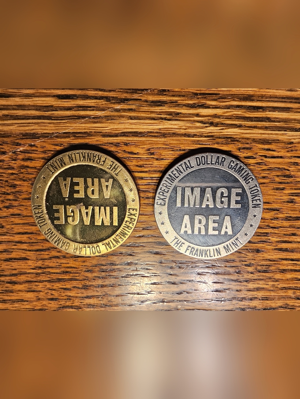 Franklin Mint Gold and Silver Salesman Copy Of Gaming Tokens.